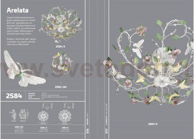 Люстра потолочная Odeon light 2584/5 ARELATA