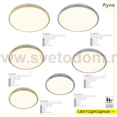 Светильник настенно-потолочный Citilux CL702301W* Луна