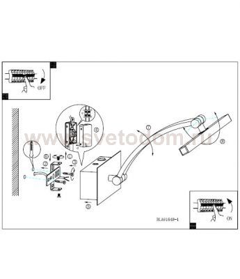 Светильник для ванной комнаты и зеркал Eglo 91648 DOREEN 1