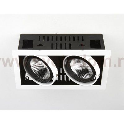 Светильник карданный Ambrella T812 BK/CH 2*12W 4200K CARDANO