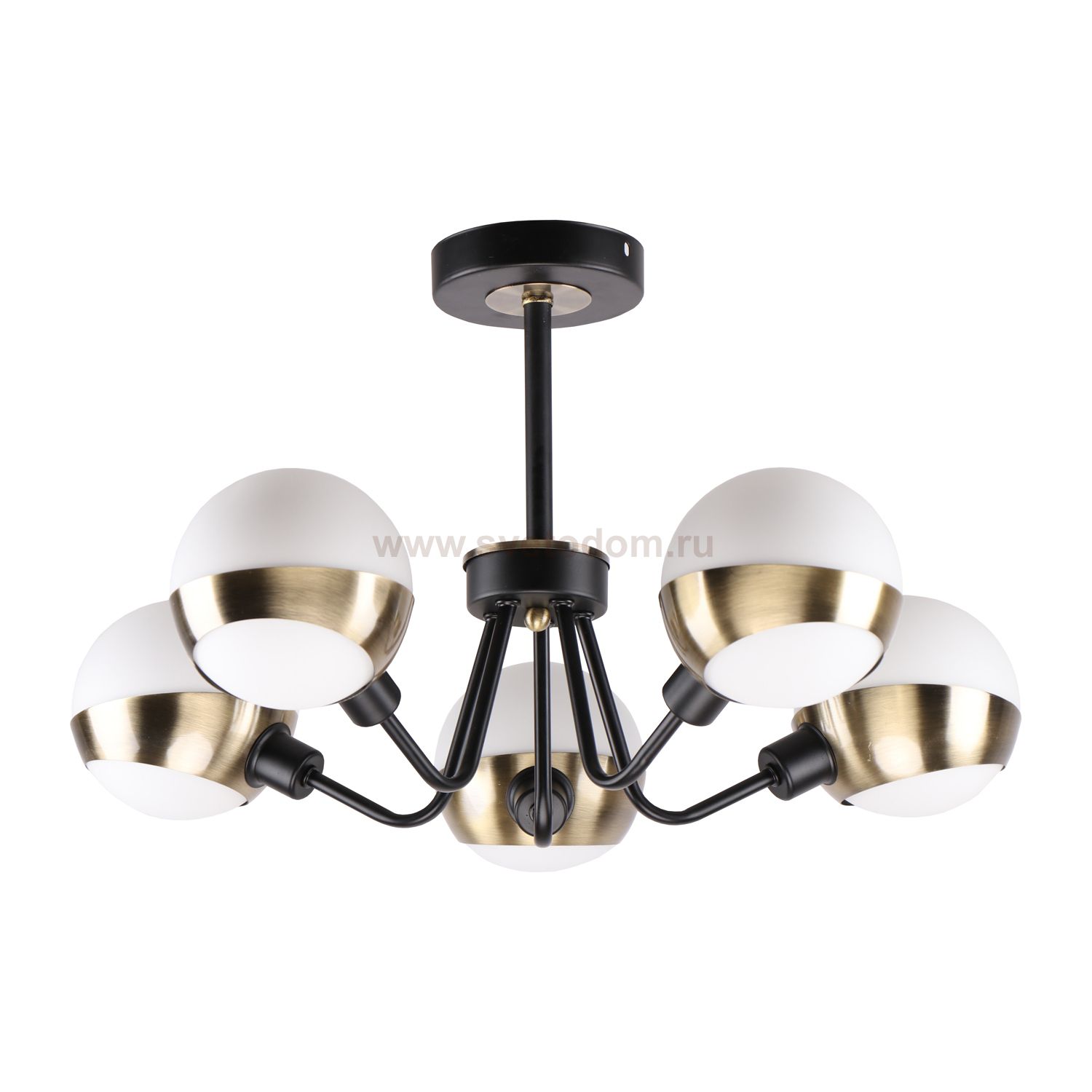 Потолочный светильник Экономсвет 26083/5BK+AB WT