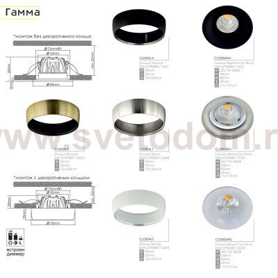 Декоративное кольцо для светильника Citilux CLD004.1