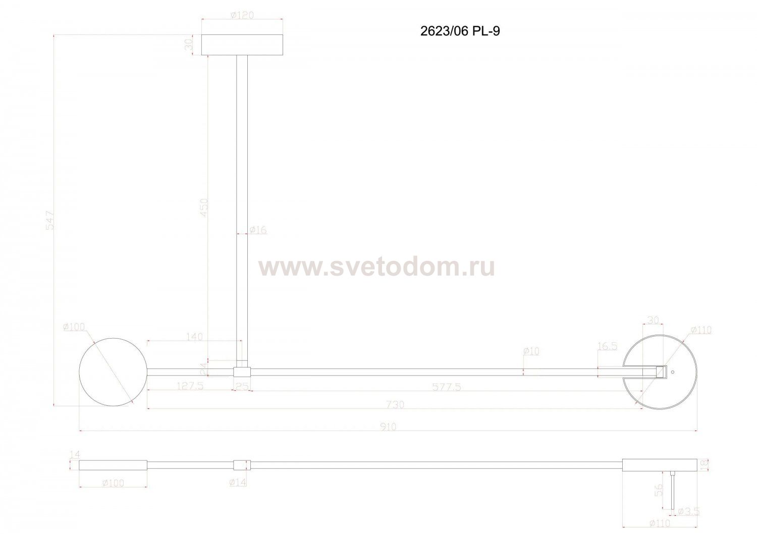 Потолочный светильник Divinare MALCONE 2623/06 PL-9