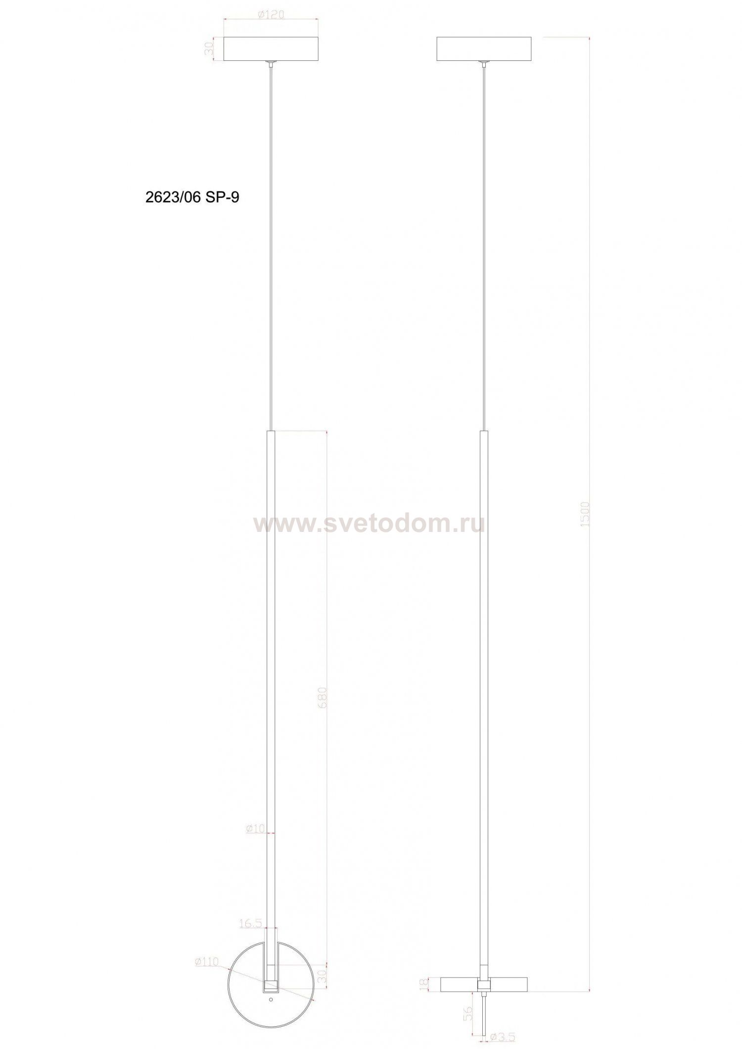 Подвесной светильник Divinare MALCONE 2623/06 SP-9