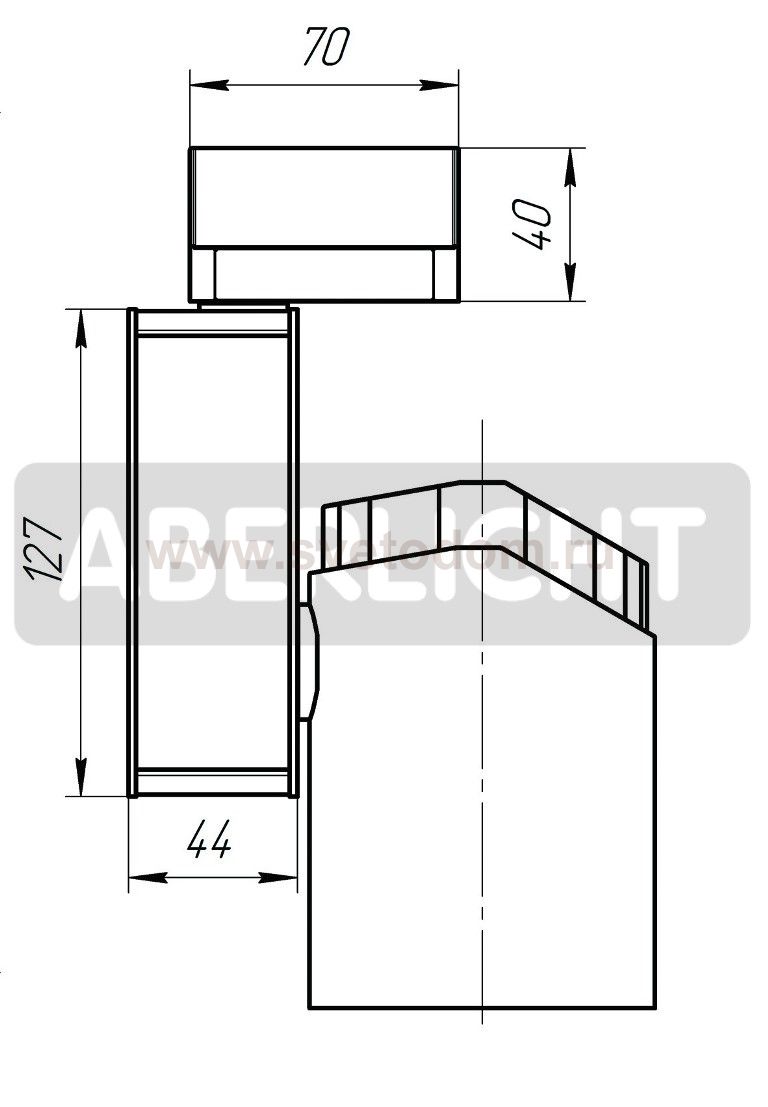 Светильник светодиодный ABERLICHT TL-35/50 WW (RAL 7001), 35Вт ,2900Лм