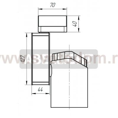 Светильник светодиодный ABERLICHT TL-35/50 WW (RAL 7001), 35Вт ,2900Лм