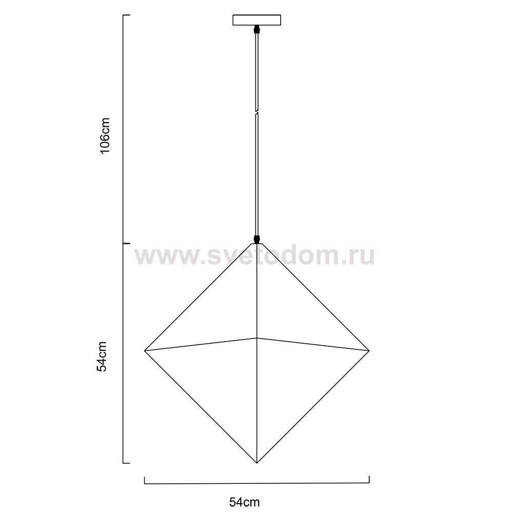 Подвесной светильник Divinare 5114/02 SP-1 ROMBO