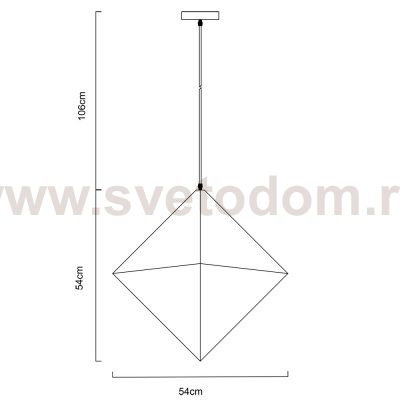 Подвесной светильник Divinare 5114/02 SP-1 ROMBO