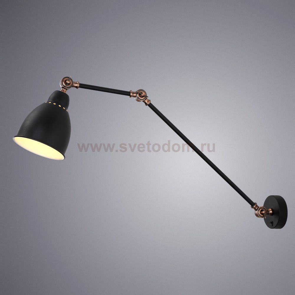 Светильник бра на штанге Arte Lamp A2055AP-1BK BRACCIO
