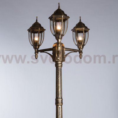 Светильник уличный столб на 3 лампы Arte Lamp A3151PA-3BN PEGASUS