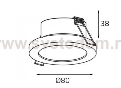 2634 white светильник встраиваемый Italline
