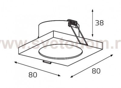 2638 white светильник встраиваемый Italline