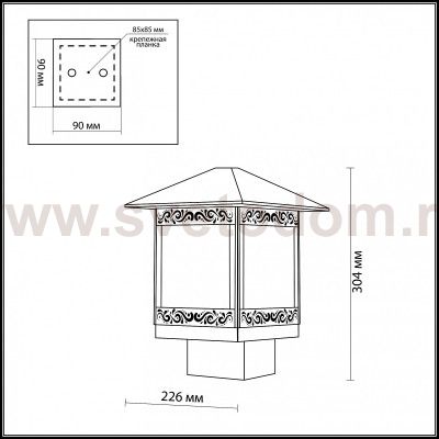 Уличный светильник Odeon light 2644/1B Novara