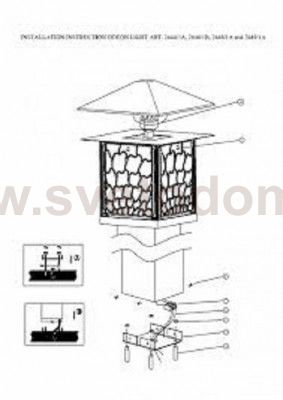 Уличный светильник на столбе 80 см Odeon light 2649/1A ANGER