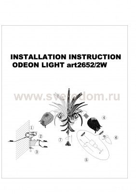 Светильник настенный бра Odeon light 2652/2W MERIDA