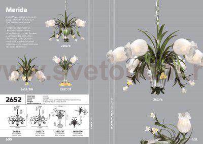 Светильник настенный бра Odeon light 2652/2W MERIDA