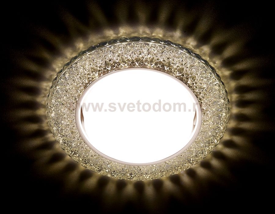 Светильник точечный Ambrella G298 CL/WW хром/прозрачный GX53+3W(LED WARM) GX53 SPOT