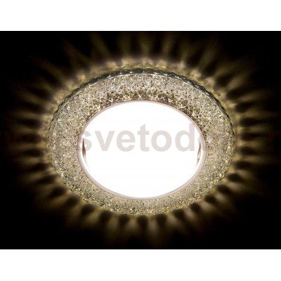 Светильник точечный Ambrella G298 CL/WW хром/прозрачный GX53+3W(LED WARM) GX53 SPOT