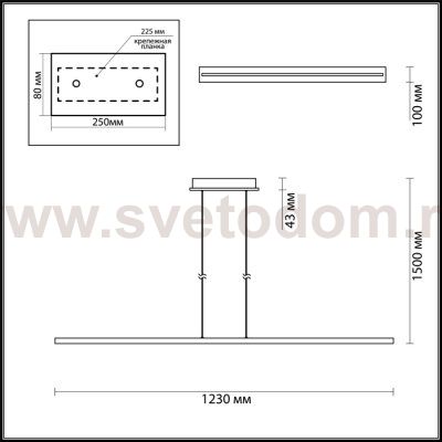 Светильник подвесной Odeon light 3869/50L WOODY