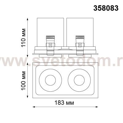 Встраиваемый светодиодный светильник Novotech 358083 LANZA