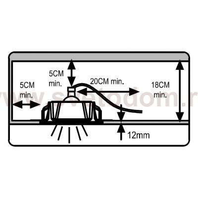 Встраиваемый под покраску светильник Novotech 370486 YESO