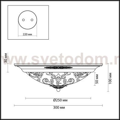 Настенно - потолочный светильник Odeon light 2670/2C CORBEA
