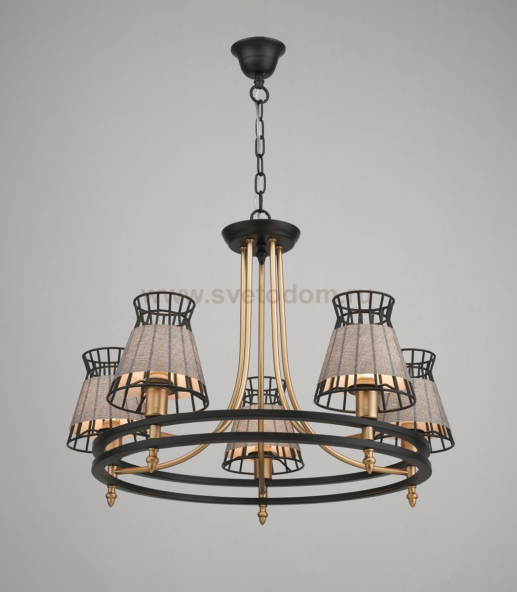 COLOSSEO 81649/5 золото/матовый черный E14 5*60W Люстра