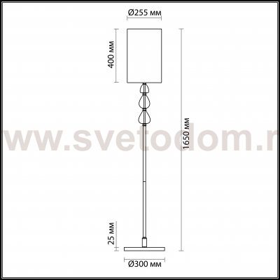 Напольный светильник Odeon light 3802/1F 