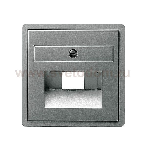 Gira E22 Сталь Накладка 1-ой и 2-ой наклон ТЛФ/комп розетки(мех Rutenbeck, Prodax) (G27020)