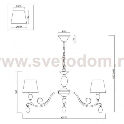 Люстра Freya FR2004PL-08BZ Peta