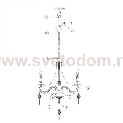 Люстра Freya FR2007PL-05BZ Charis