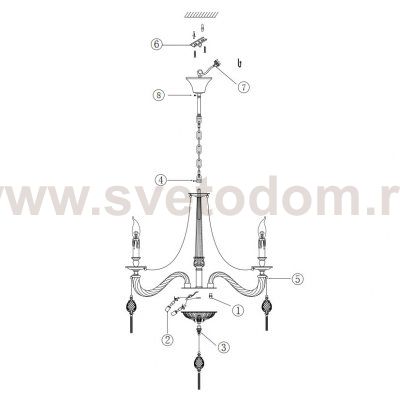 Люстра Freya FR2007PL-07BZ Charis