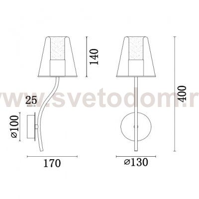 Настенный светильник бра Freya FR5017WL-01CH Ursula