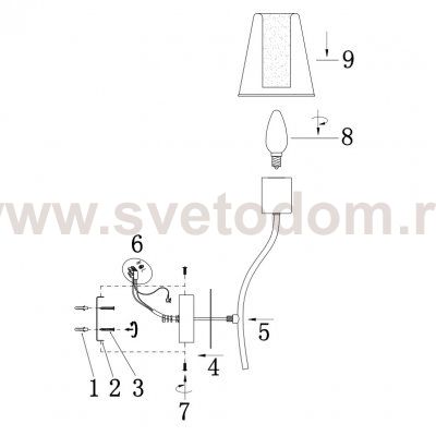 Настенный светильник бра Freya FR5017WL-01CH Ursula
