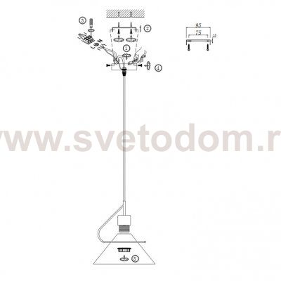 Подвесной светильник Freya FR5025PL-01B Amis