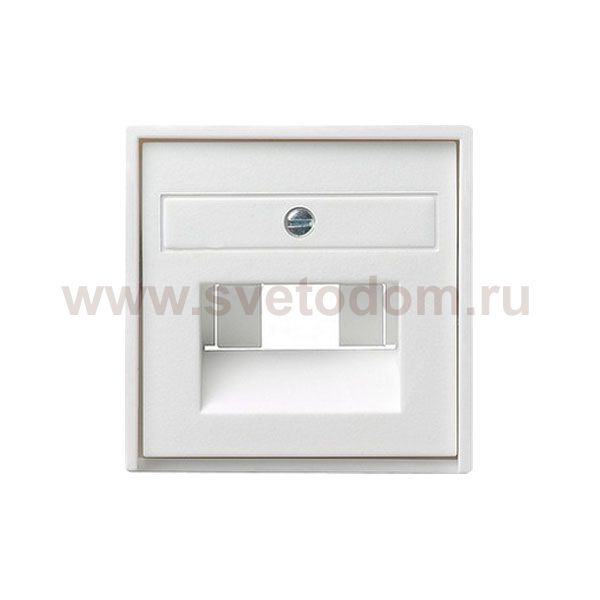 Gira S-55 Бел Накладка 1-ой и 2-ой наклон ТЛФ/комп розетки(мех Rutenbeck, Prodax) (G27027)