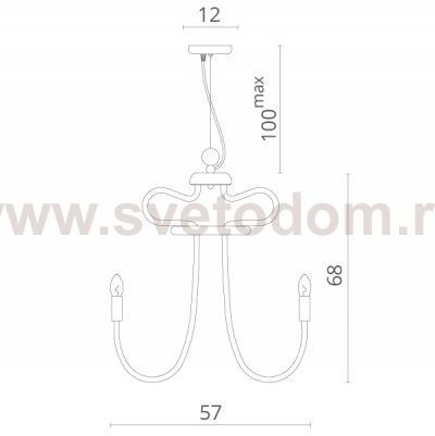 Люстра Divinare 2718/04 LM-12 DONNA