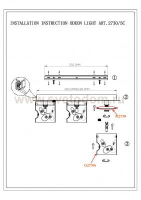 Потолочный светильник Odeon light 2730/5C ORISA