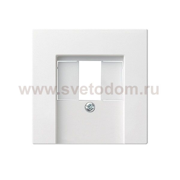 Gira S-55 Бел глянц Накладка ТЛФ розетки TAE, аудиорозетки(110910),USB (107000) с шильдиком (G27603)