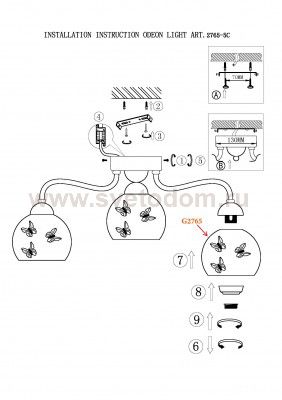 Люстра Odeon light 2765/5C MELETA