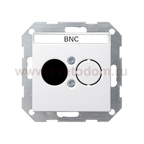 Gira S-55 Бел глянц Накладка розетки для подкл. средств связи с полем для надписи (G27703)