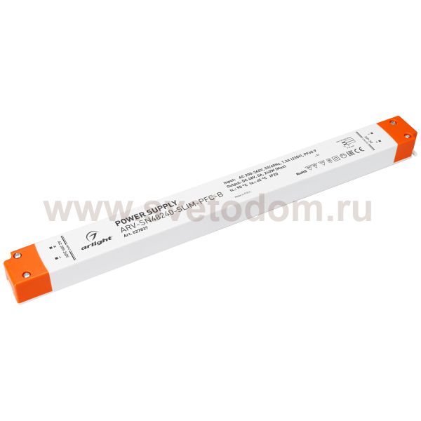 Блок питания ARV-SN48240-SLIM-PFC-B (48V, 5A, 240W) (Arlight, IP20 Пластик, 3 года) Arlight 27837