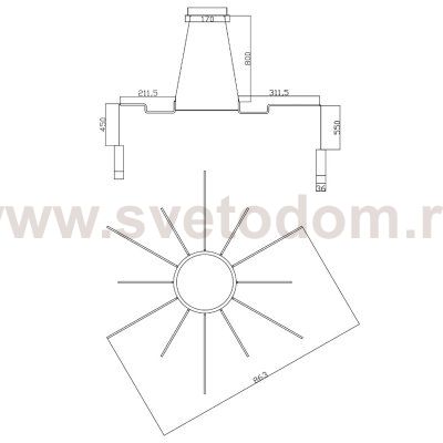 Подвесной Свеильник Wireflow Led Black Suspension Lam 13 By Imperiumloft