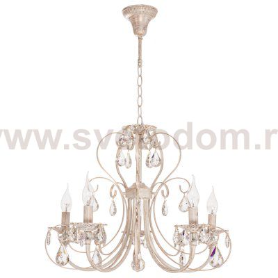 Люстра классическая с хрусталем Экономсвет 2817/5WG+WT