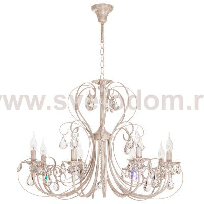 Люстра классическая с хрусталем Экономсвет 2817/8WG+WT