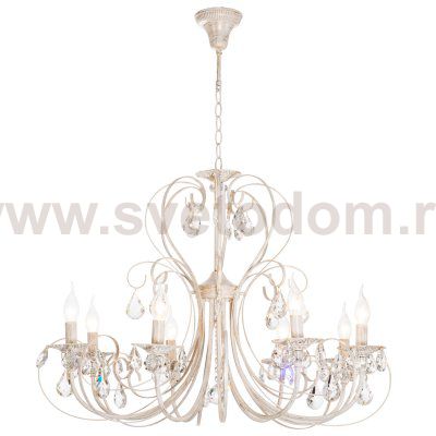 Люстра классическая с хрусталем Экономсвет 2817/8WG+WT
