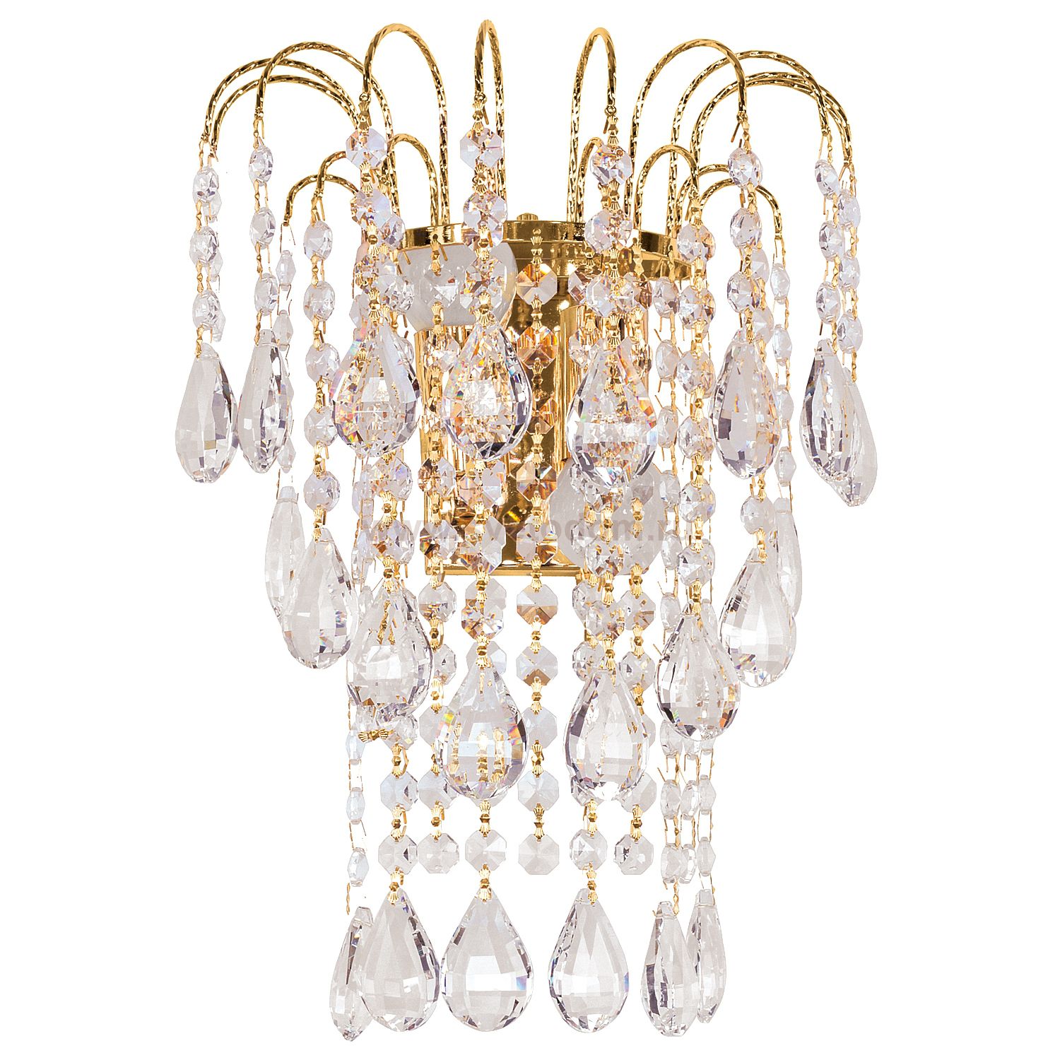 Светильник бра с хрусталем 2818/2wFGD+WT Экономсвет