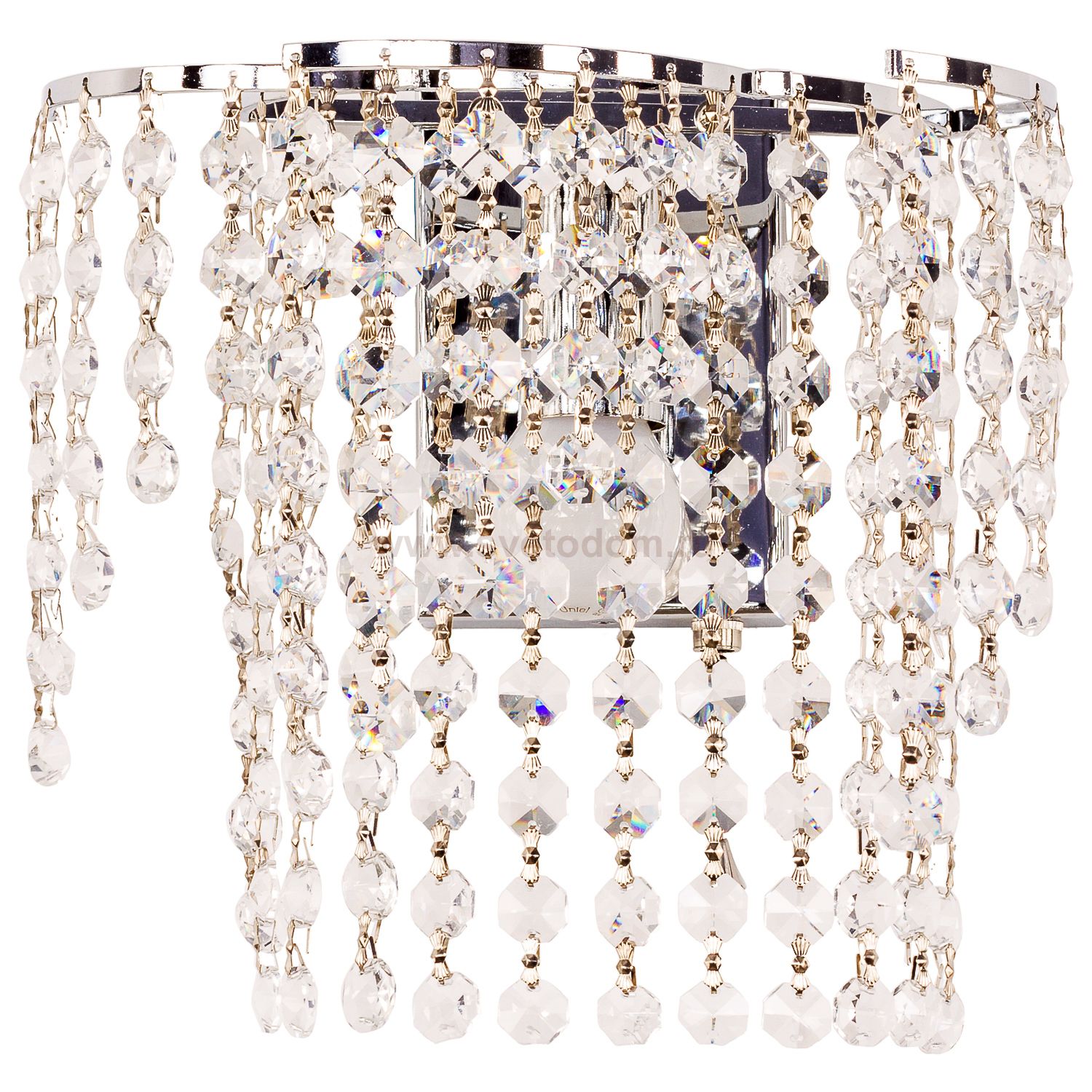 Светильник бра с хрусталем 2819/1wCR+WT Экономсвет