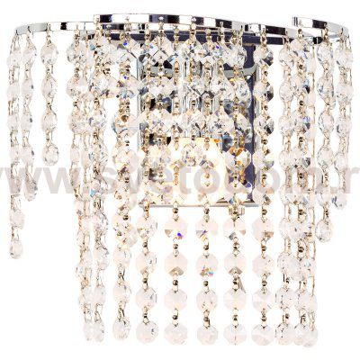 Светильник бра с хрусталем 2819/1wCR+WT Экономсвет