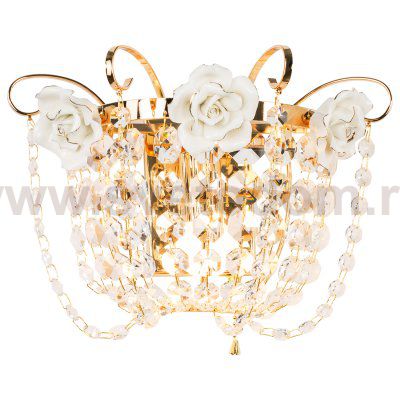 Светильник бра с хрусталем Экономсвет 2820/1wFGD+WT